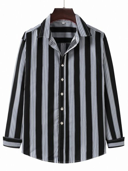 men vertical striped shirt j2dw#, White;black