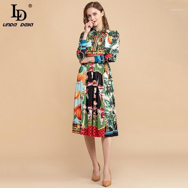ld linda della autumn runway vintage dress women bow collar elastic waist multicolor fruits vegetables print elegant midi dress1, Black;gray
ld linda della autumn runway vintage dress women bow collar elastic waist multicolor fruits vegetables print elegant midi dress1, Black;gray