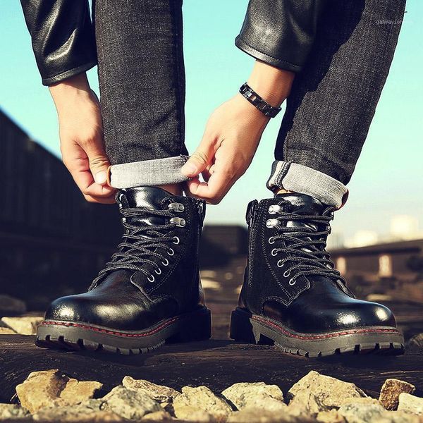 boots men leather ankle sewing thread lace up motorcycle fashion zapato casual hombre high shoes sepatu cowboy1, Black
boots men leather ankle sewing thread lace up motorcycle fashion zapato casual hombre high shoes sepatu cowboy1, Black