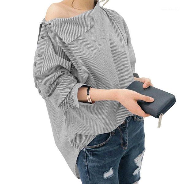 women's blouses & shirts women office spring irregular fashion blue black button collar striped female sweet casual blusas mujer1, White
women's blouses & shirts women office spring irregular fashion blue black button collar striped female sweet casual blusas mujer1, White