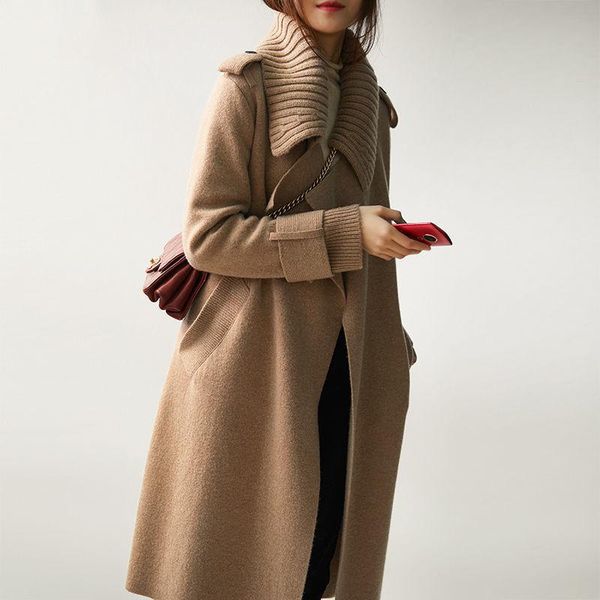 women's trench coats women female solid loose thicken sweaters retro vintage ladies coffee knitwear outwear d703, Tan;black
women's trench coats women female solid loose thicken sweaters retro vintage ladies coffee knitwear outwear d703, Tan;black