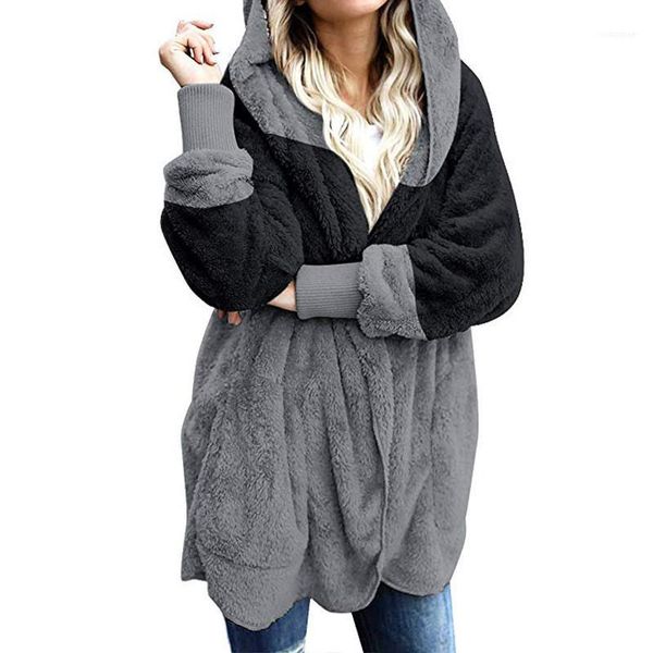 womens faux fur fashion solid ladies with hat coat donna casual long sleeve clothes designer panelled, Black
womens faux fur fashion solid ladies with hat coat donna casual long sleeve clothes designer panelled, Black