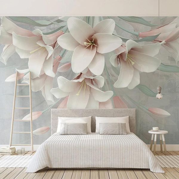 custom mural 3d embossed pink lily flower background wall painting modern bedroom bedside living room decoration p wallpaper
custom mural 3d embossed pink lily flower background wall painting modern bedroom bedside living room decoration p wallpaper