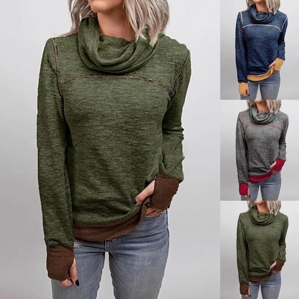 women autumn winter sweatshirts casual pullover blouse clothes patchwork turtleneck long sleeve sweatshirt blouse pullover, Black
women autumn winter sweatshirts casual pullover blouse clothes patchwork turtleneck long sleeve sweatshirt blouse pullover, Black