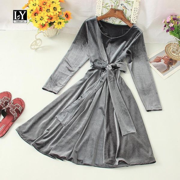 ly varey lin new summer solid slim long sleeve dress a line o neck regular high waist women party dress1, Black;gray
ly varey lin new summer solid slim long sleeve dress a line o neck regular high waist women party dress1, Black;gray