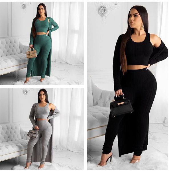 three pieces sets women tracksuit long sleeve cardigan coat blazer cloak tank + pants outfit elegant strech 3pcs outfits overalls f92909, White
three pieces sets women tracksuit long sleeve cardigan coat blazer cloak tank + pants outfit elegant strech 3pcs outfits overalls f92909, White
