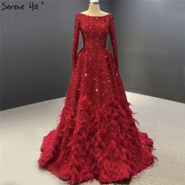 party dresses dubai red a-line luxury evening 2021 long sleeves sequins feathers formal dress serene hill hm67124, White;black
party dresses dubai red a-line luxury evening 2021 long sleeves sequins feathers formal dress serene hill hm67124, White;black