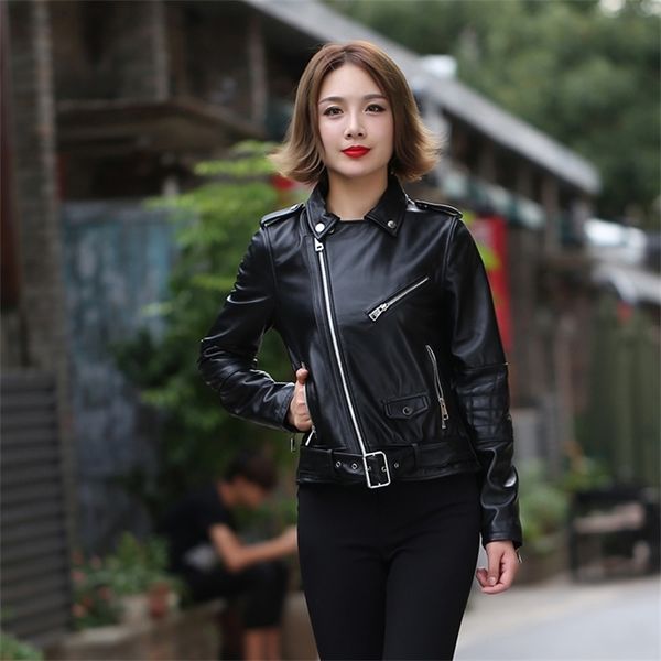 genuine leather woman slim leather jacket.fashion biker asian size female sheepskin coat.quality leather clothes 201030, Black
genuine leather woman slim leather jacket.fashion biker asian size female sheepskin coat.quality leather clothes 201030, Black