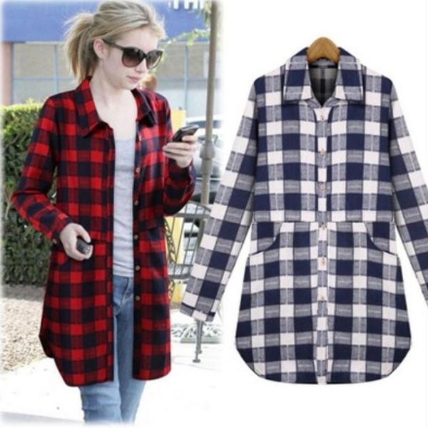 autumn winter plaid blouse shirt cotton women blouses long sleeve camisas femininas fashion female clothing plus size 5xl, White
autumn winter plaid blouse shirt cotton women blouses long sleeve camisas femininas fashion female clothing plus size 5xl, White