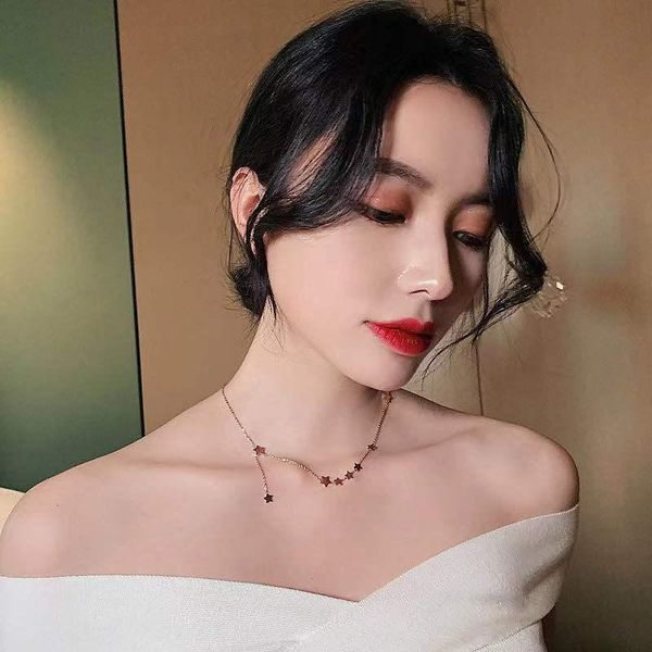 chains pentacle women star necklace european american clavicle chain for party and birthday, Silver
chains pentacle women star necklace european american clavicle chain for party and birthday, Silver