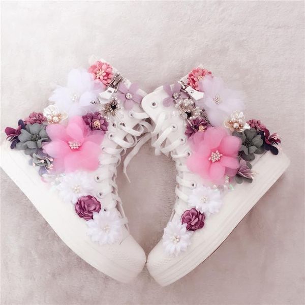 colorful flower ankle boots white canvas motorcycle boots women platform shoes for girl lady, Black
colorful flower ankle boots white canvas motorcycle boots women platform shoes for girl lady, Black