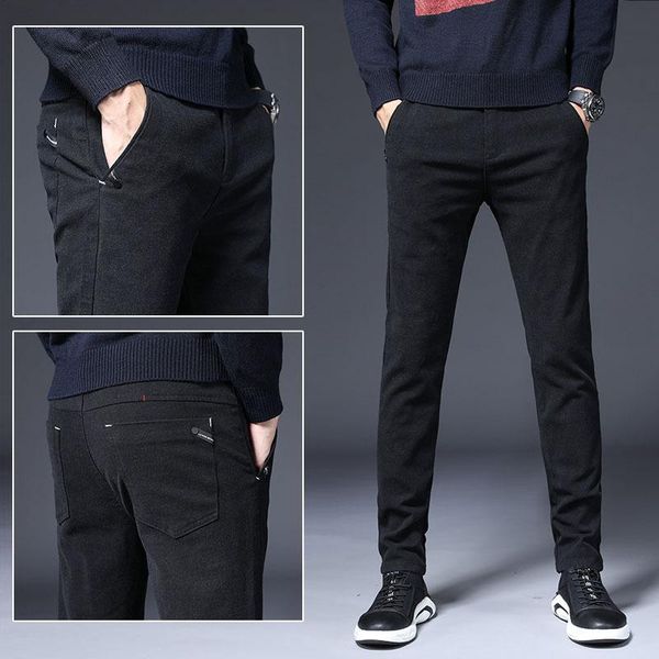 men elasticity casual pants mens slim fit skinny korean-style black white with pattern trousers youth winter, Blue
men elasticity casual pants mens slim fit skinny korean-style black white with pattern trousers youth winter, Blue