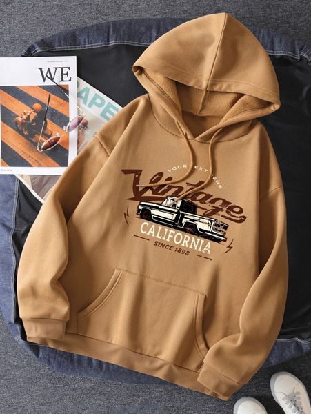 car and letter graphic kangaroo pocket drawstring thermal hoodie 86wv#, White;black
car and letter graphic kangaroo pocket drawstring thermal hoodie 86wv#, White;black