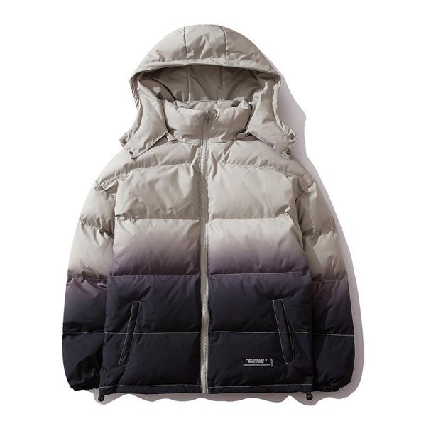 men's winter jacket warm removable hooded thick puffer jacket coat casual gradient overcoat thermal winter parka, Black
men's winter jacket warm removable hooded thick puffer jacket coat casual gradient overcoat thermal winter parka, Black