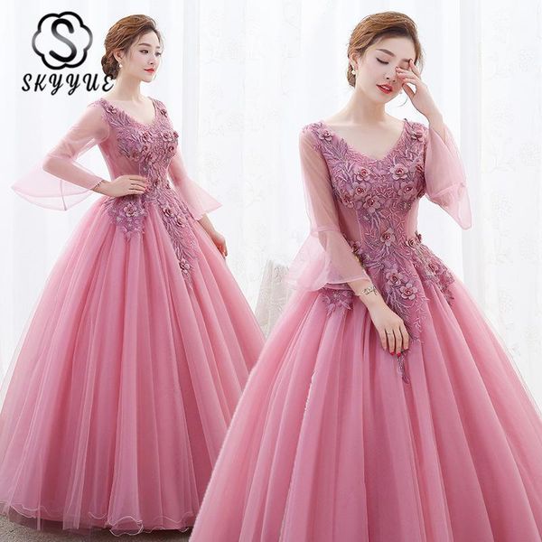 party dresses skyyue evening dress v-neck ball gown 2021 k331 plus size women three quarter sleeve appliques lace formal dress1, White;black
party dresses skyyue evening dress v-neck ball gown 2021 k331 plus size women three quarter sleeve appliques lace formal dress1, White;black