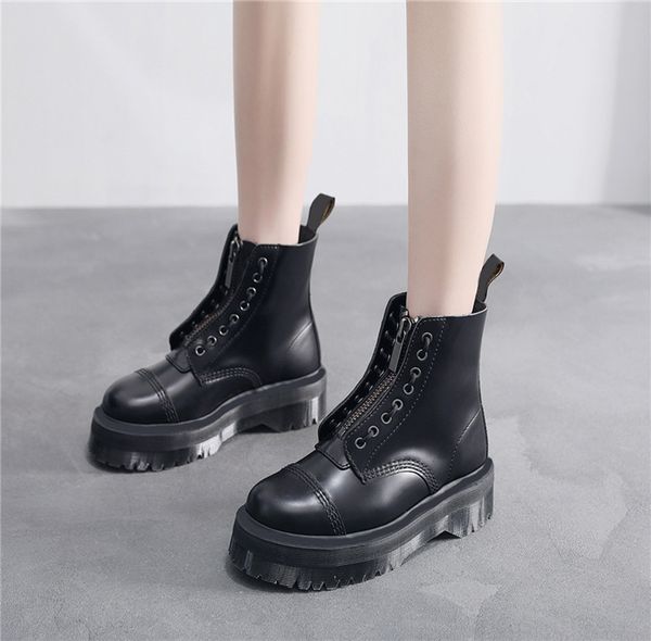 front zipper designer motorcyle ankle boots 8 holes black platform 5.5cm women winter short fashion booties size 35-41
front zipper designer motorcyle ankle boots 8 holes black platform 5.5cm women winter short fashion booties size 35-41