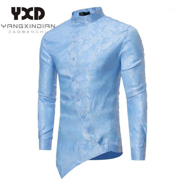 2020 irregular oblique hem shirt for men african style mens shirts single button dress shirts long sleeve camisas para hombre1, White;black
2020 irregular oblique hem shirt for men african style mens shirts single button dress shirts long sleeve camisas para hombre1, White;black