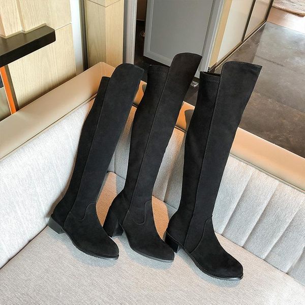 boots over knee autumn and winter style black skinny high length thin elastic women's thick heel1
boots over knee autumn and winter style black skinny high length thin elastic women's thick heel1