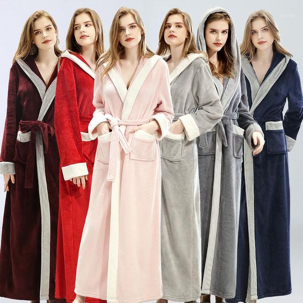 2019 new style women's sleepwear beauty salon bathrobe thick autumn/winter longer section fashion plus velvet pajama flannel1, Black;red
2019 new style women's sleepwear beauty salon bathrobe thick autumn/winter longer section fashion plus velvet pajama flannel1, Black;red