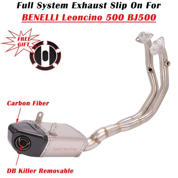 motorcycle exhaust system for benelli leoncino 500 bj500 full escape modified mid front link pipe carbon fiber muffler db killer
motorcycle exhaust system for benelli leoncino 500 bj500 full escape modified mid front link pipe carbon fiber muffler db killer