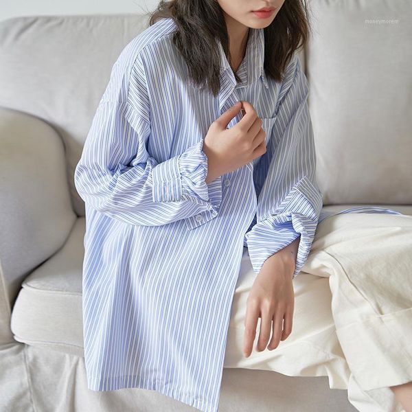 women's blouses & shirts light blue stripe chic blouse women casual turn-down collar single button loose minimalist famale 1, White
women's blouses & shirts light blue stripe chic blouse women casual turn-down collar single button loose minimalist famale 1, White