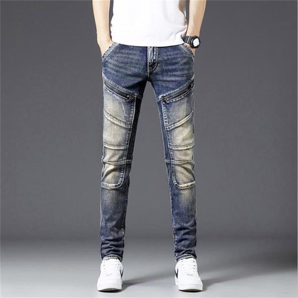 new men jeans patchwork fashion denim jeans cotton 100% men hip hop restoring ancient ways pants #2022, Blue
new men jeans patchwork fashion denim jeans cotton 100% men hip hop restoring ancient ways pants #2022, Blue