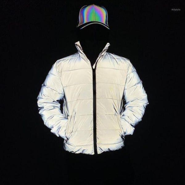 2020 thickened luminous cotton ins clothing men and women cool r high-neck reflective clothing men bubble warm overcoat winter1, Black 
2020 thickened luminous cotton ins clothing men and women cool r high-neck reflective clothing men bubble warm overcoat winter1, Black