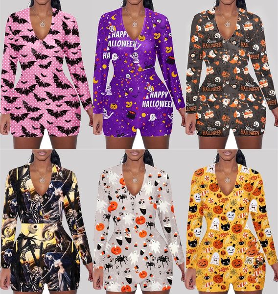 women jumpsuit romper halloween pattern printing long sleeves shorts home jumpsuits caroon bat ghost pumpkin siamese trousers d102302, Black;white
women jumpsuit romper halloween pattern printing long sleeves shorts home jumpsuits caroon bat ghost pumpkin siamese trousers d102302, Black;white