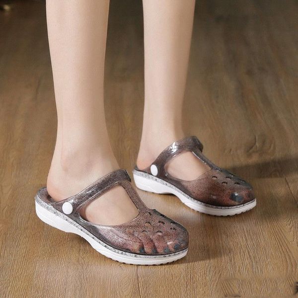 sandals 2021 women's baotou hole shoes beach jelly and slippers factory direct sales, Black
sandals 2021 women's baotou hole shoes beach jelly and slippers factory direct sales, Black