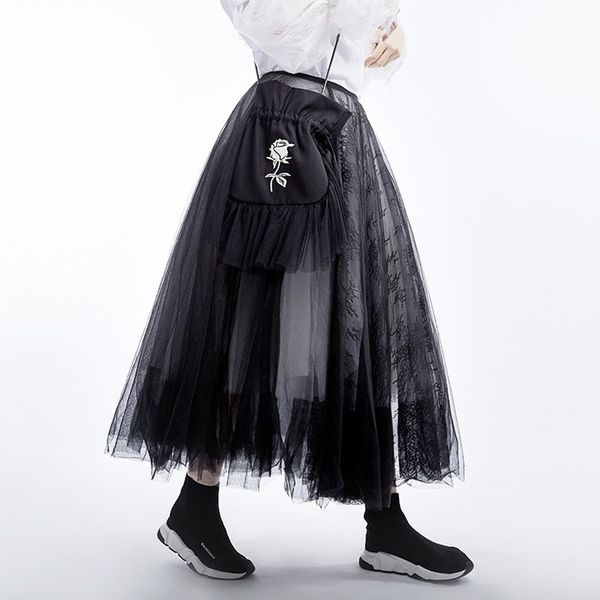new woman maxi long knit skirt aline lace five layers of shredded skirts young girl street dress fancy tulle party clothes wld2, Black
new woman maxi long knit skirt aline lace five layers of shredded skirts young girl street dress fancy tulle party clothes wld2, Black