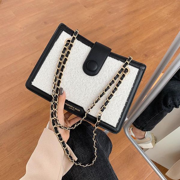 classic designer winter new big handbag fashion plush stitching chain one shoulder large capacity messenger bag, 26cm
classic designer winter new big handbag fashion plush stitching chain one shoulder large capacity messenger bag, 26cm