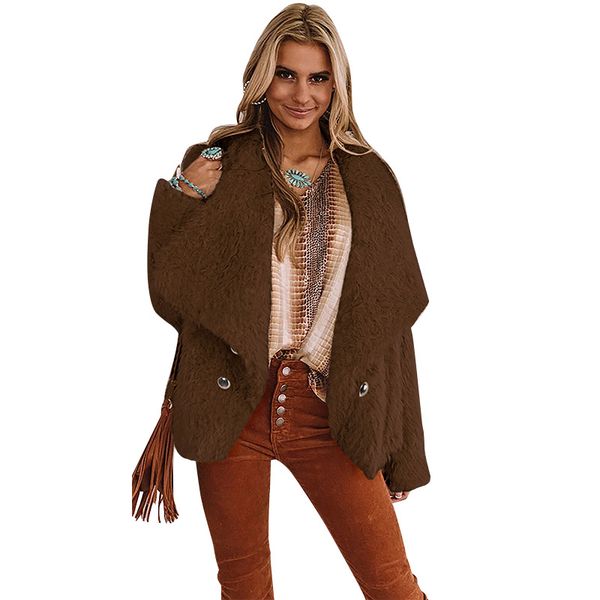 women designer clothing popular women warm solid color lapel long sleeve coat thick coat for women winter coats, Black
women designer clothing popular women warm solid color lapel long sleeve coat thick coat for women winter coats, Black