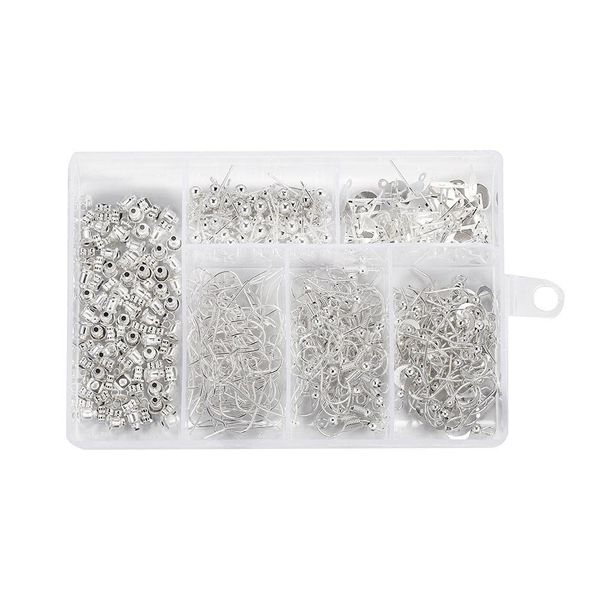 300pcs box earring back ser stud ear hook wire clasp with bead earring basic needle for diy jewelry making kit h sqcawi, Silver
300pcs box earring back ser stud ear hook wire clasp with bead earring basic needle for diy jewelry making kit h sqcawi, Silver