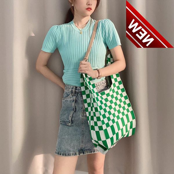 female clash color plaid woolen knitted shoulder wrist bags vintage chic big capacity tote handbag ladies casual leather straps
female clash color plaid woolen knitted shoulder wrist bags vintage chic big capacity tote handbag ladies casual leather straps