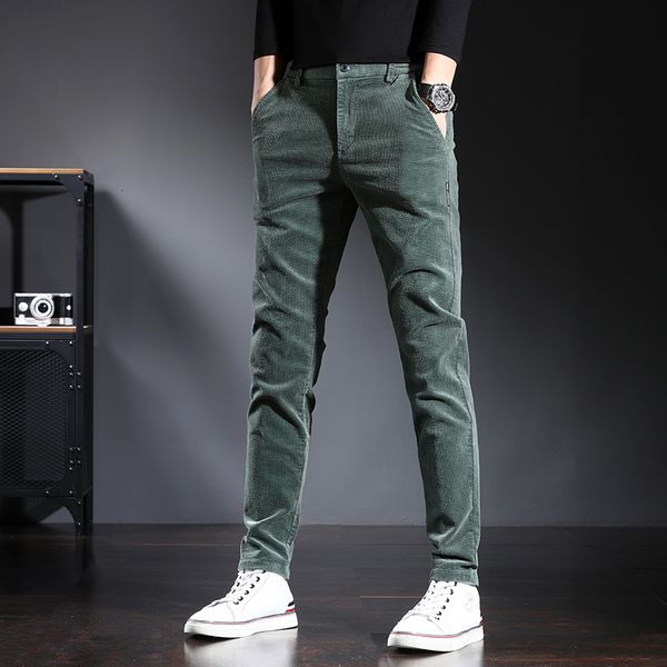 2021 new autumn newly designer fashion men jeans elastic slim fit casual corduroy cotton pants korean style leisure smart suit trousers yk4e, Blue
2021 new autumn newly designer fashion men jeans elastic slim fit casual corduroy cotton pants korean style leisure smart suit trousers yk4e, Blue
