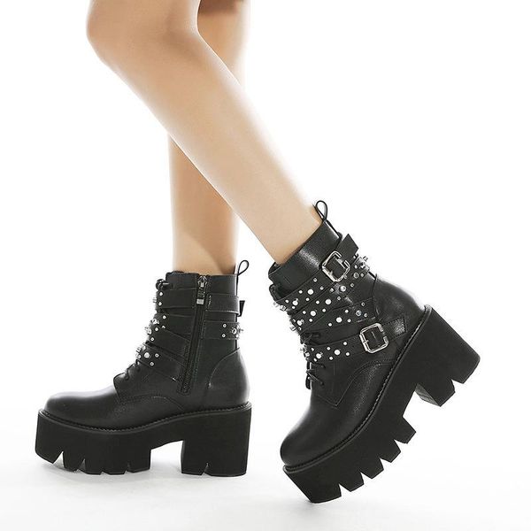 2021 women shoes ankle boots casual platform cross tied fashion non-slip zip round toe sewing square heel black pu leather
2021 women shoes ankle boots casual platform cross tied fashion non-slip zip round toe sewing square heel black pu leather
