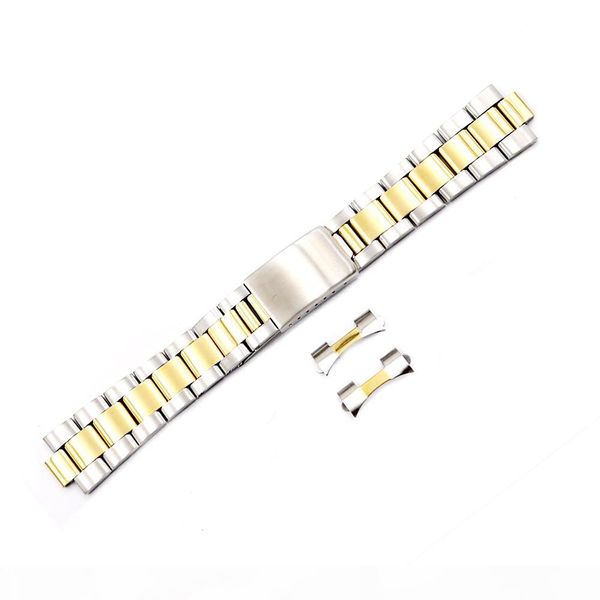 carlywet 19 20mm 316l stainless steel two tone gold silver watch band strap old style oyster bracelet hollow curved end, Black;brown
carlywet 19 20mm 316l stainless steel two tone gold silver watch band strap old style oyster bracelet hollow curved end, Black;brown