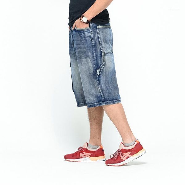 men's jeans summer men distressed jean pockets streetwear zipper man calf-length blue denim trousers plus szie 30-461
men's jeans summer men distressed jean pockets streetwear zipper man calf-length blue denim trousers plus szie 30-461