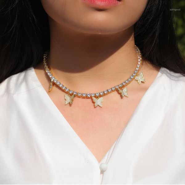 chains women hiphop bling iced out 5mm cz zircon tennis chain 1 row butterfly necklaces luxury gold color fashion jewelry1, Silver
chains women hiphop bling iced out 5mm cz zircon tennis chain 1 row butterfly necklaces luxury gold color fashion jewelry1, Silver