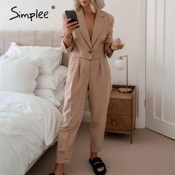 simplee two-piece blazer women suits long sleeve double solid casual blazer pants sets office ladies elegant pant suits 201110, White
simplee two-piece blazer women suits long sleeve double solid casual blazer pants sets office ladies elegant pant suits 201110, White