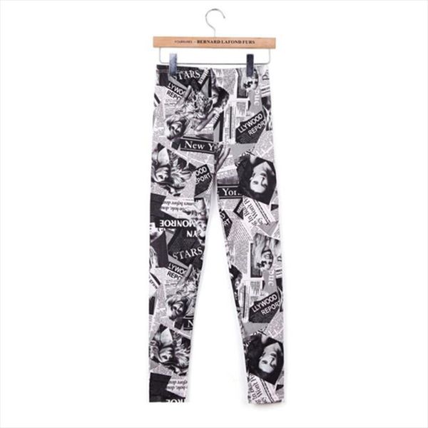 womens classic retro newspaper beautiful women printed casual ankle length elastic tights workout party slim pants, Black
womens classic retro newspaper beautiful women printed casual ankle length elastic tights workout party slim pants, Black
