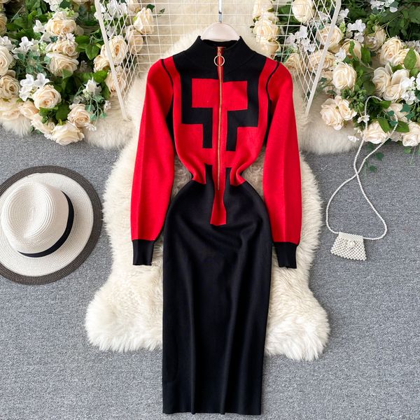 2021 new vintage female singiny knitted or crocheted... elastic neck sheath pencil... dress solid autumn... long zippers... vx9g, Black;gray
2021 new vintage female singiny knitted or crocheted... elastic neck sheath pencil... dress solid autumn... long zippers... vx9g, Black;gray