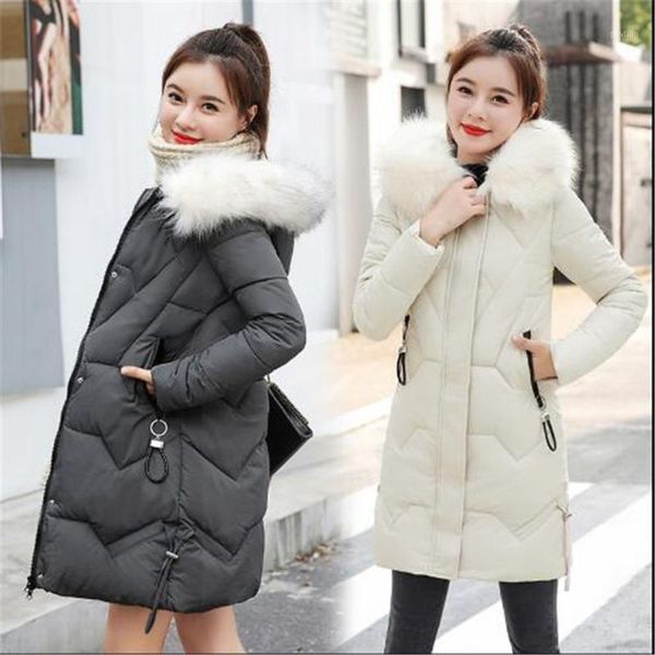 winter new women's fashion trend mid-length slim thick fur collar coat cotton padded jacket outerwear1, Black
winter new women's fashion trend mid-length slim thick fur collar coat cotton padded jacket outerwear1, Black