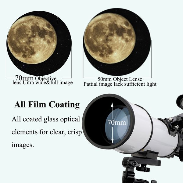 svbone sv501 70mm mononuclear astronomical telescope lunar bird observation child astronomy beginner, no tripod in package
svbone sv501 70mm mononuclear astronomical telescope lunar bird observation child astronomy beginner, no tripod in package