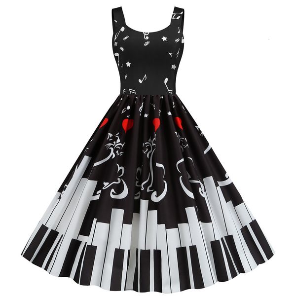 music note heart print summer dress 2020 fashion sleeveless tank vintage rockabilly valentines party dresses swing a-line black t200113, White;black
music note heart print summer dress 2020 fashion sleeveless tank vintage rockabilly valentines party dresses swing a-line black t200113, White;black