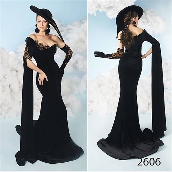 gorgeous black prom dresses one shoulder ruffles velvet mermaid evening dresses with detachable sleeves appliqued party dress
gorgeous black prom dresses one shoulder ruffles velvet mermaid evening dresses with detachable sleeves appliqued party dress