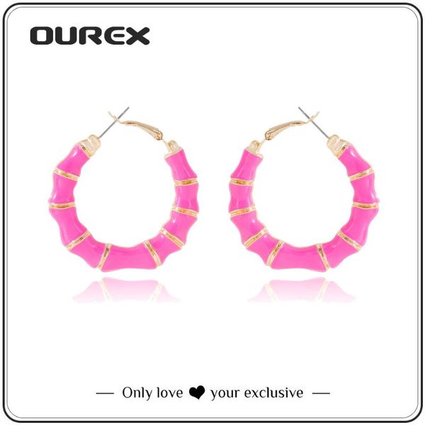 ourex punk pink color round hoop bamboo earrings for women exaggerated metal big ring circle earrings popular jewelry wholesale, Golden;silver
ourex punk pink color round hoop bamboo earrings for women exaggerated metal big ring circle earrings popular jewelry wholesale, Golden;silver
