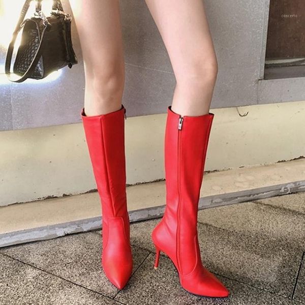 2021 autumn western style big size 45 women pointed toe knee high booties solid side zip thin high heel dating boots for ladies1, Black
2021 autumn western style big size 45 women pointed toe knee high booties solid side zip thin high heel dating boots for ladies1, Black