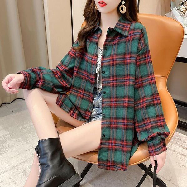 new promotion fashion blouse cute long sleeve lapel womans shirts plaid printing button design, White
new promotion fashion blouse cute long sleeve lapel womans shirts plaid printing button design, White