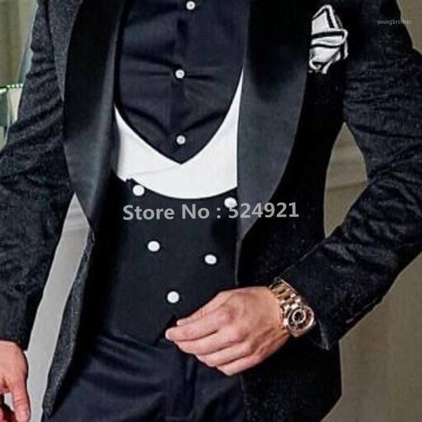 men's suits & blazers arrival men shiny black and white groom tuxedos shawl lapel groomsmen wedding man ( jacket+pants+vest+tie ) c9561, White;black
men's suits & blazers arrival men shiny black and white groom tuxedos shawl lapel groomsmen wedding man ( jacket+pants+vest+tie ) c9561, White;black
